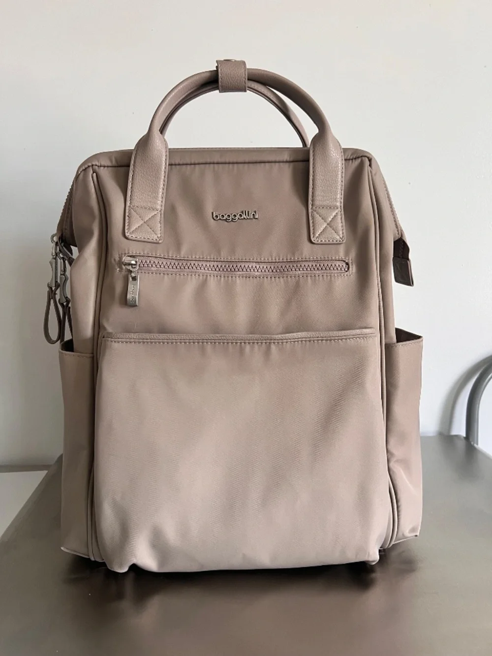 Baggalini Soho Backpack in Beige